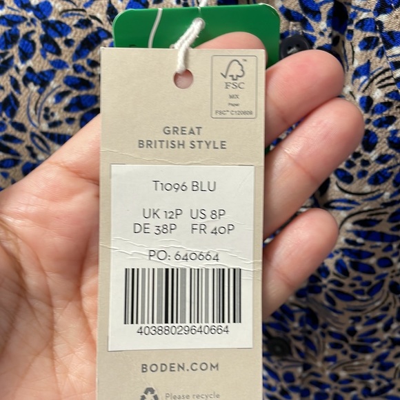 NWT Boden Dart Detail Fitted Shirt - Picture 10 of 11